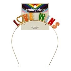 New LOVE WINS Pride Gold Metal Fashion Headband